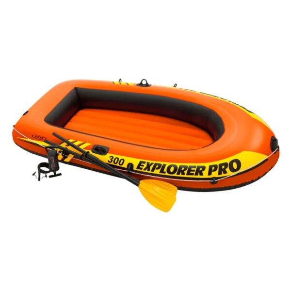 Inflatable Barb INTEX Explorer PRO300 oars + inflator 244x117x36cm