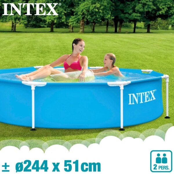 Detachable swimming pool round INTEX Metal Frame 244x244x51 - Image 4