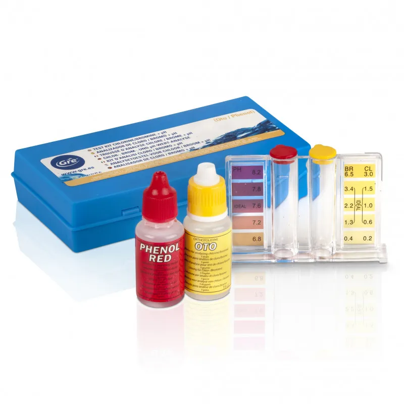 Chlorine and PH Gre analyzer, easy 2-in-1 meter with colorful drops in case for proper pool maintenance