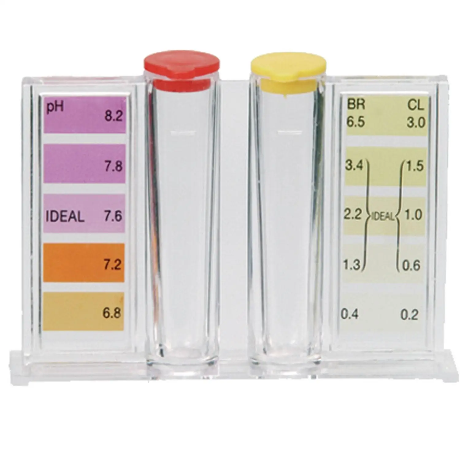 Chlorine and PH Gre analyzer, easy 2-in-1 meter with colorful drops in case for proper pool maintenance