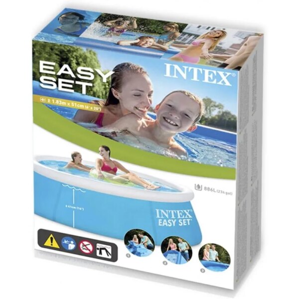 Piscina Hinchable Intex Easy Set 183x51cm 880L - Resistente y Fácil de Instalar