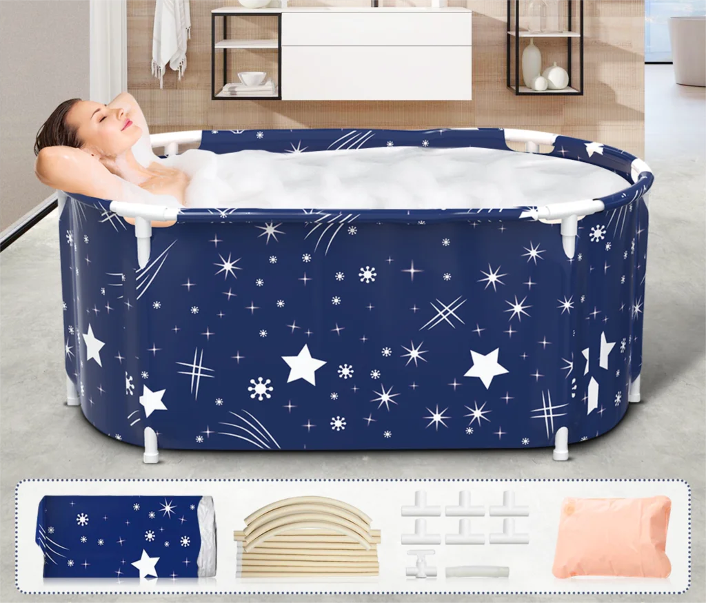 Bathtubs Folding Bath Bucket  Shower Barrel Adult IceTub Baby Swimming Pool Insulation Family Bathroom SPA Tub