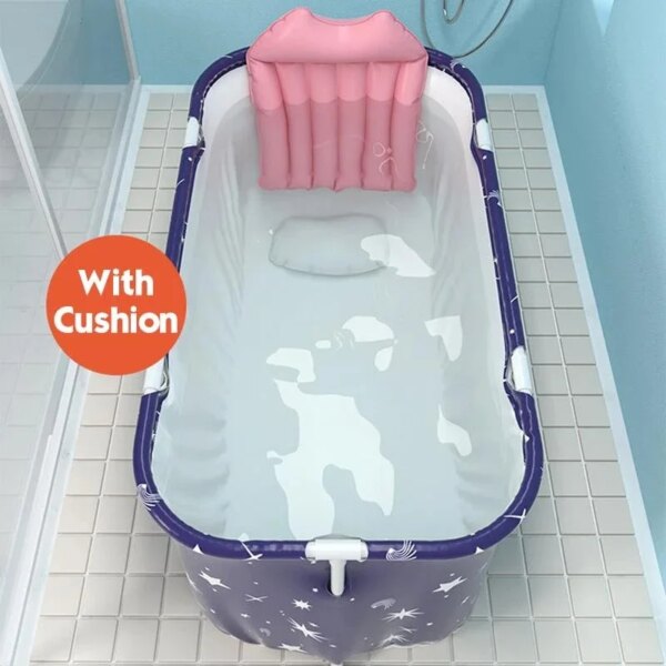 Bathtubs Folding Bath Bucket  Shower Barrel Adult IceTub Baby Swimming Pool Insulation Family Bathroom SPA Tub - Image 2